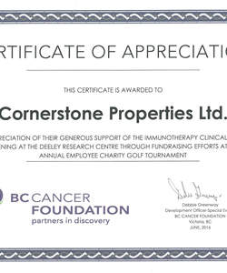 2016 – BC Cancer Foundation
